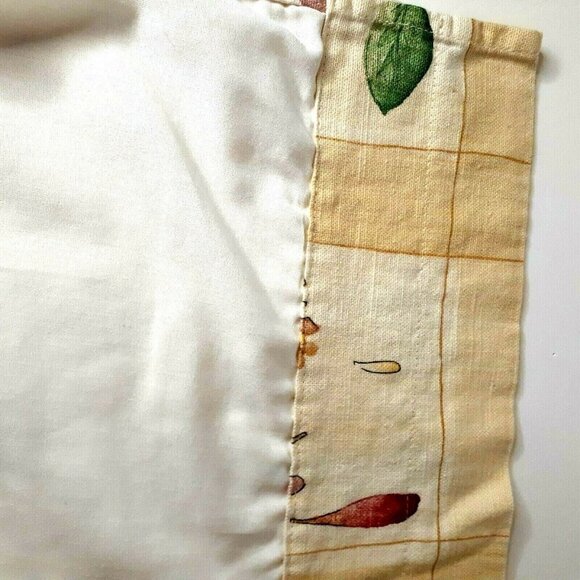 Window Top Treatment Yellow Watercolor Flowers Berries Spring Small Tablecloth - Picture 4 of 10